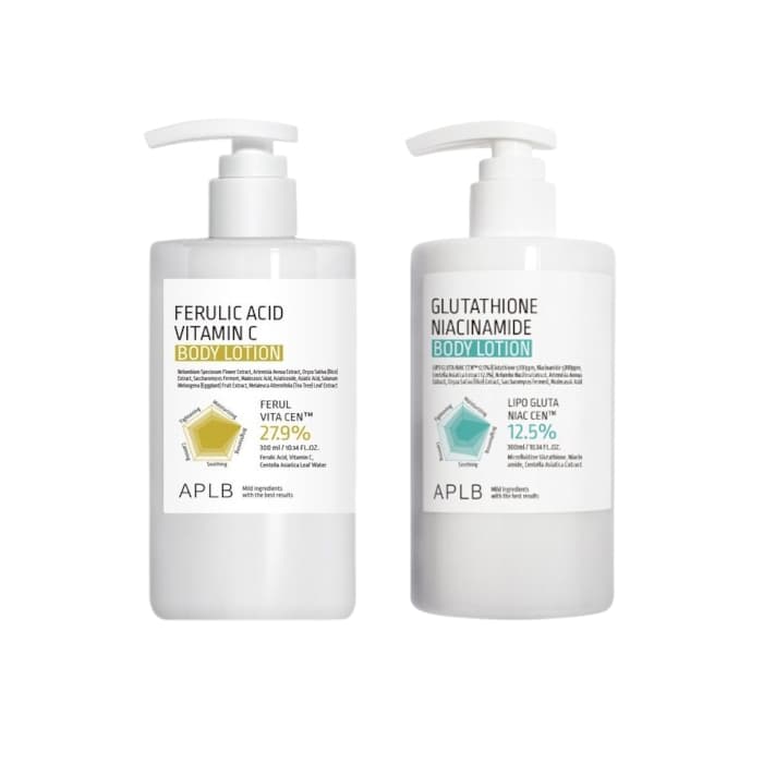 Glutathione Niacinamide Body Lotion - (1ea) & Ferulic Acid Vitamin C Body Lotion - (1ea) Set