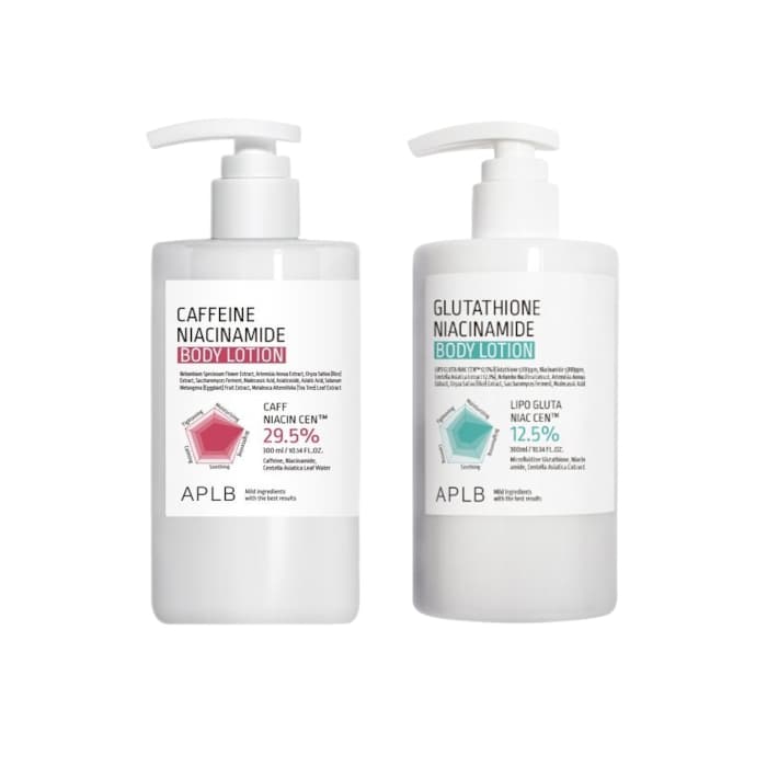 Glutathione Niacinamide Body Lotion - (1ea) & Caffeine Niacinamide Body Lotion - (1ea) Set