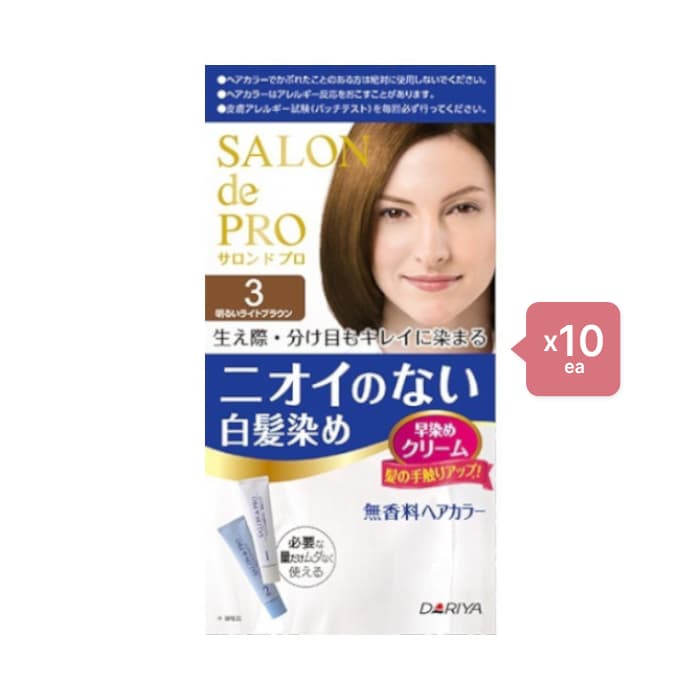 Salon De Pro - Hair Color Cream - 1pudełko - 3 Bright light brown (.) Set