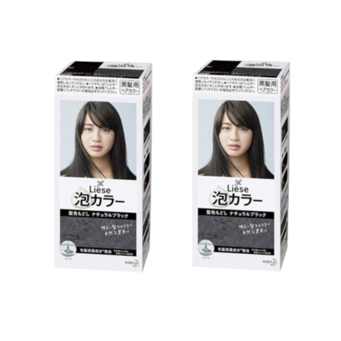 Liese Creamy Bubble Color (Japan Version) - 1 pudełko - Natural Black (.) Set