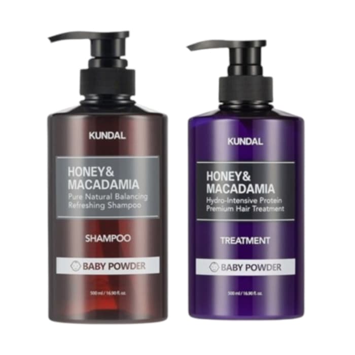 Honey & Macadamia Nature Shampoo + Treatment - Set - Baby Powder