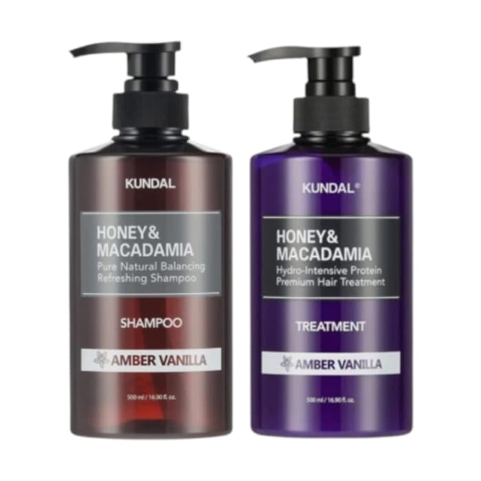 Honey & Macadamia Nature Shampoo + Treatment - Set - Amber Vanilla