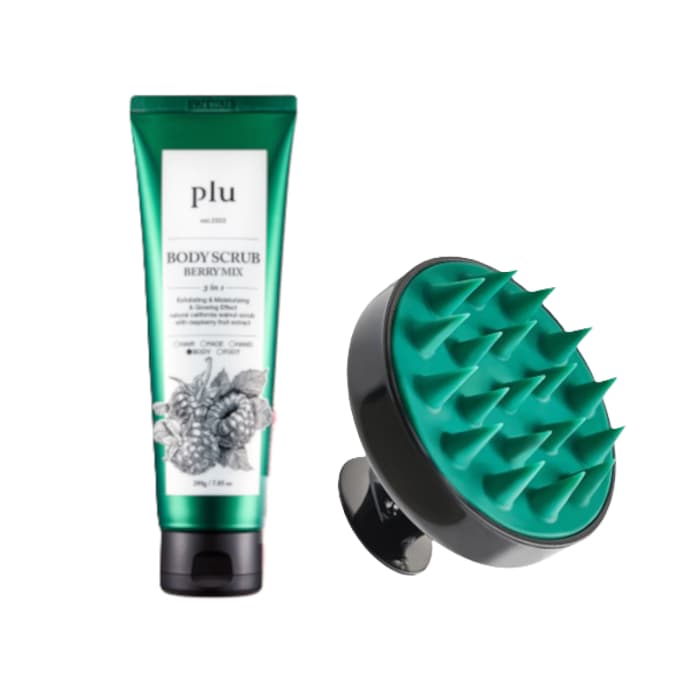 Theraphy Scalp Scaling Scrub Brush - & Body Scrub - - Berry Mix (1ea) Set