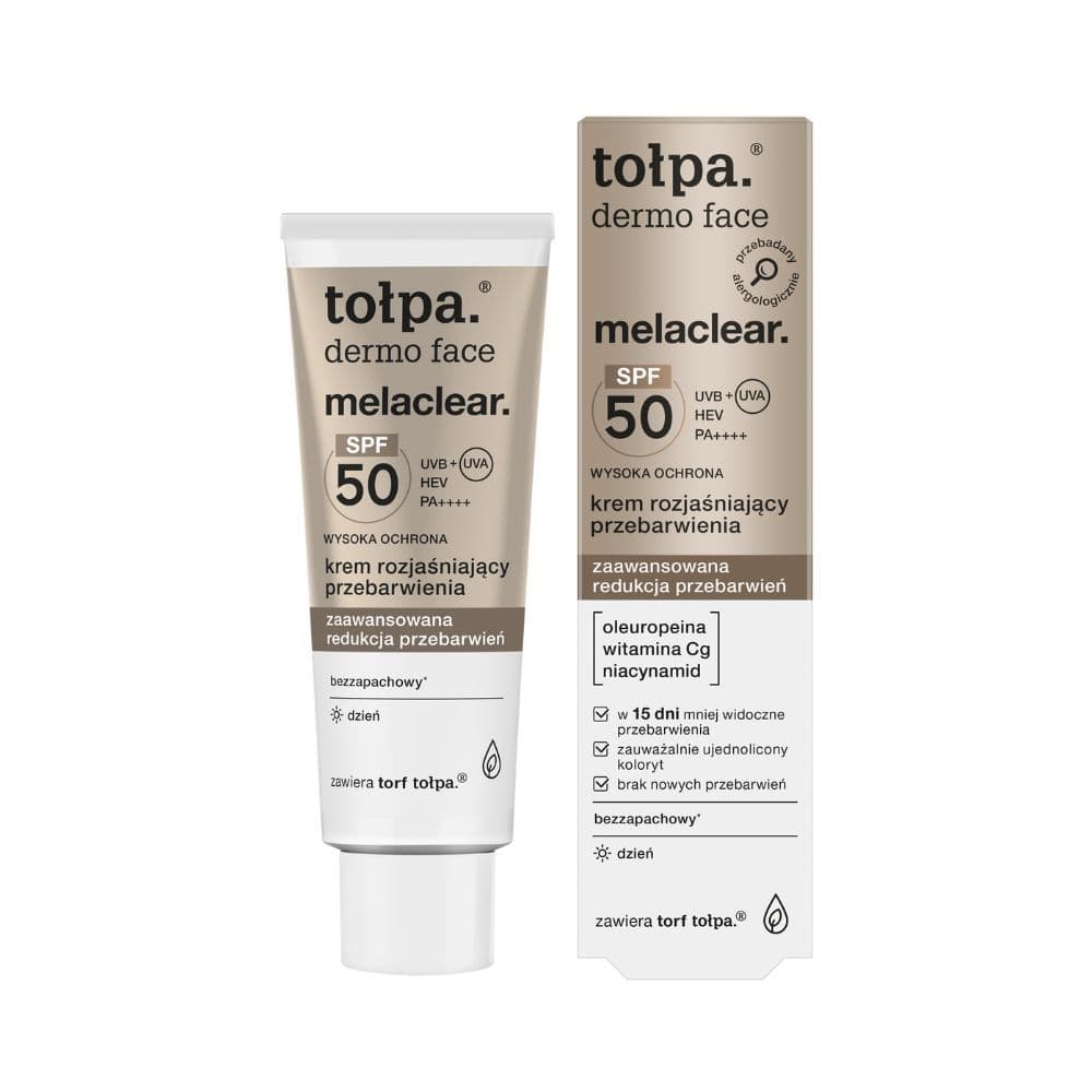 melaclear. krem rozjaśniający przebarwienia, SPF 50