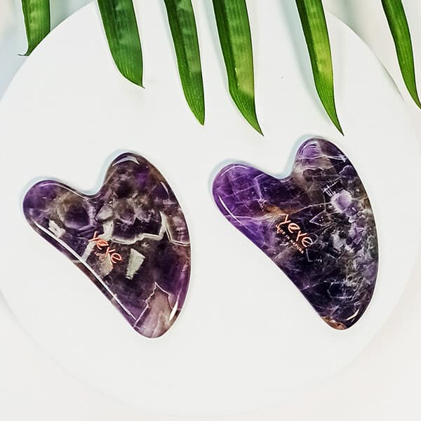 Kamień Gua Sha do masaży i relaksu – fioletowy ametyst YEYE Made in Nature