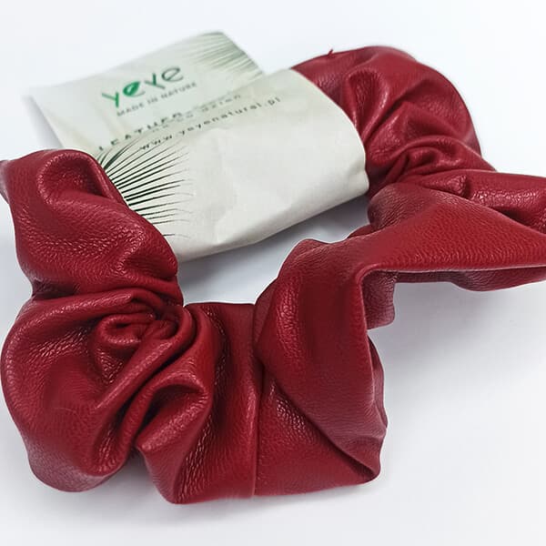 Gumka LEATHER do włosów YEYE Made in Nature (bordo)