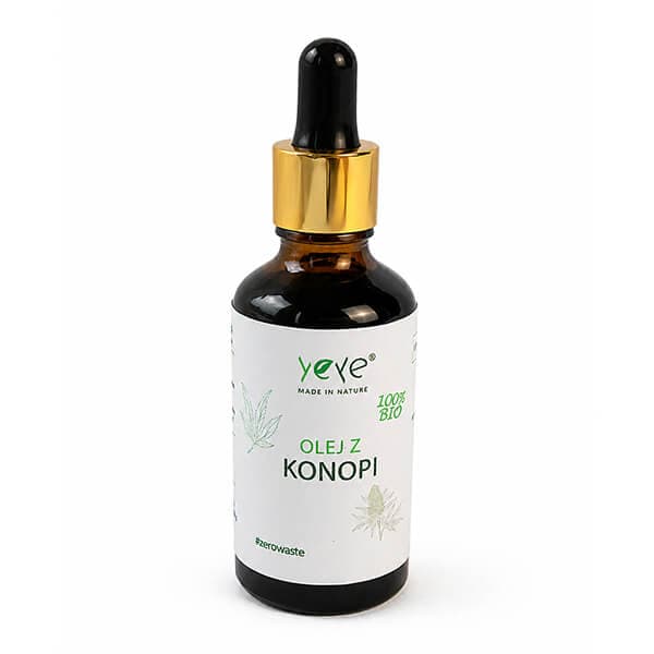 Olej konopny BIO zimnotłoczony nierafinowany YEYE Made in Nature