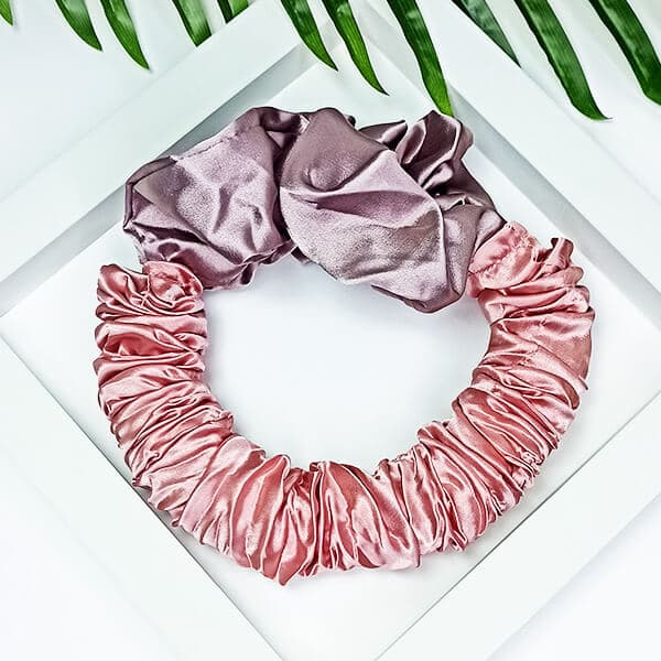 Satynowy wałek SILK BOW scrunchie do robienia loków YEYE Made in Nature