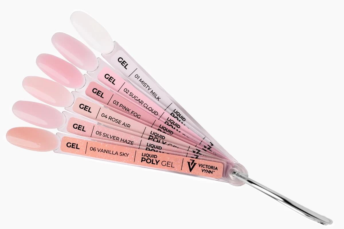 Color Chart Liquid Poly Gel 01–06 wzornik