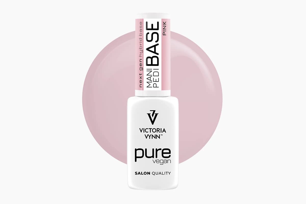 Pure Vegan Mani Pedi Base Pink baza hybrydowa