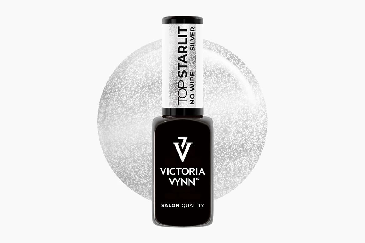 Gel Polish Top Starlit Silver No Wipe top hybrydowy