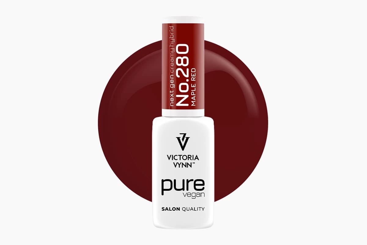 Pure Vegan Creamy Hybrid 280 Maple Red lakier hybrydowy