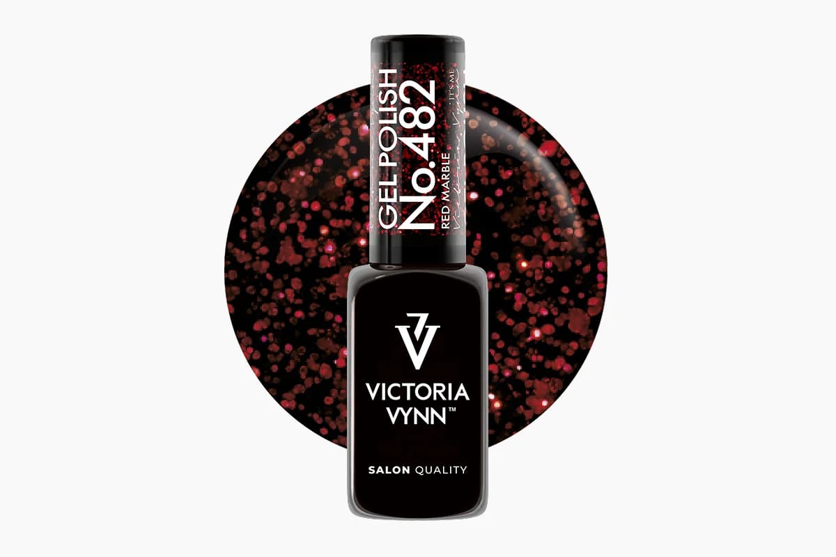 Gel Polish 482 Red Marble lakier hybrydowy
