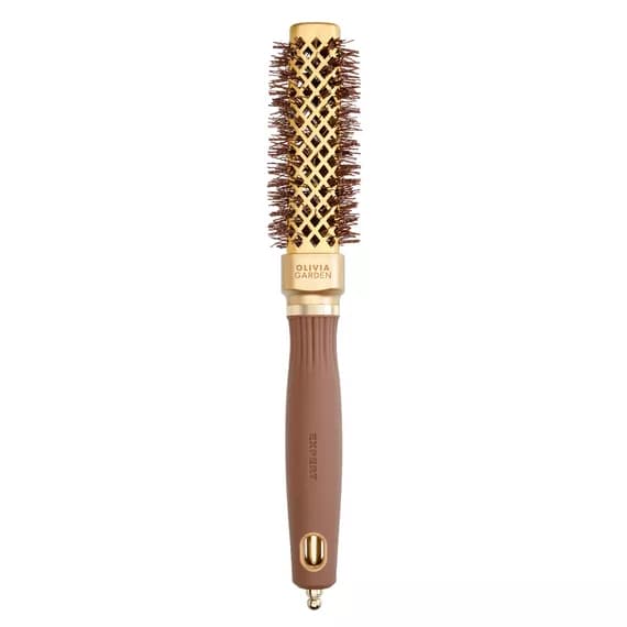 Expert Blowout Straight - Kwadratowa szczotka do modelowania włosów - Gold & Brown - 20 mm
