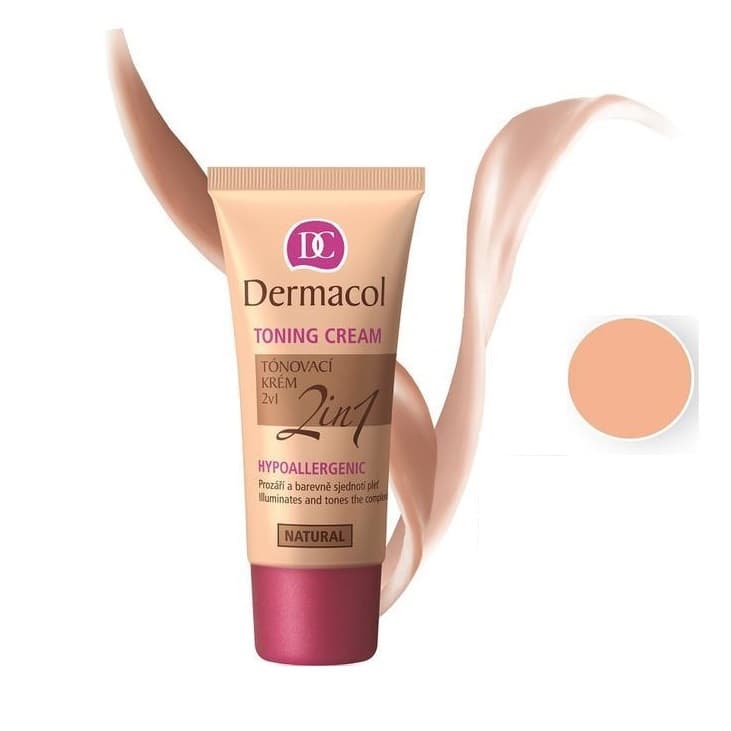 Toning Cream 2in1 Hypoallergenic krem nawilżający i podkład do twarzy Natural