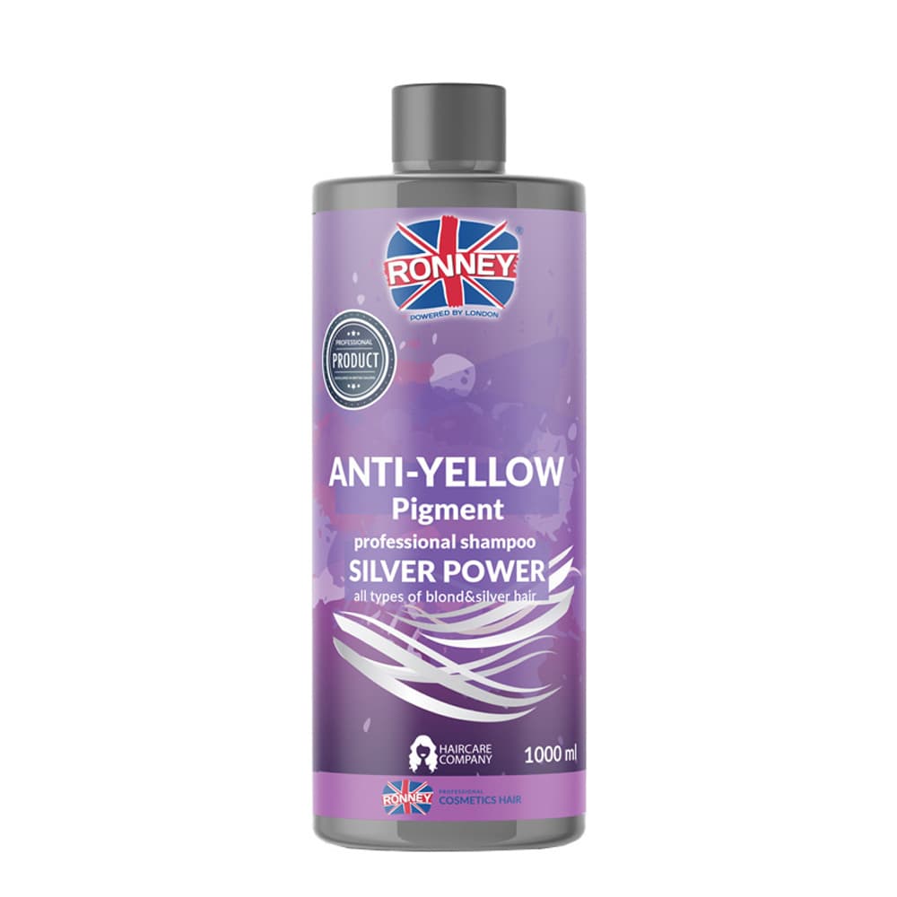 Professional Shampoo SILVER POWER Anti-Yellow Pigment, szampon do włosów blond, rozjaśnianych i siwych