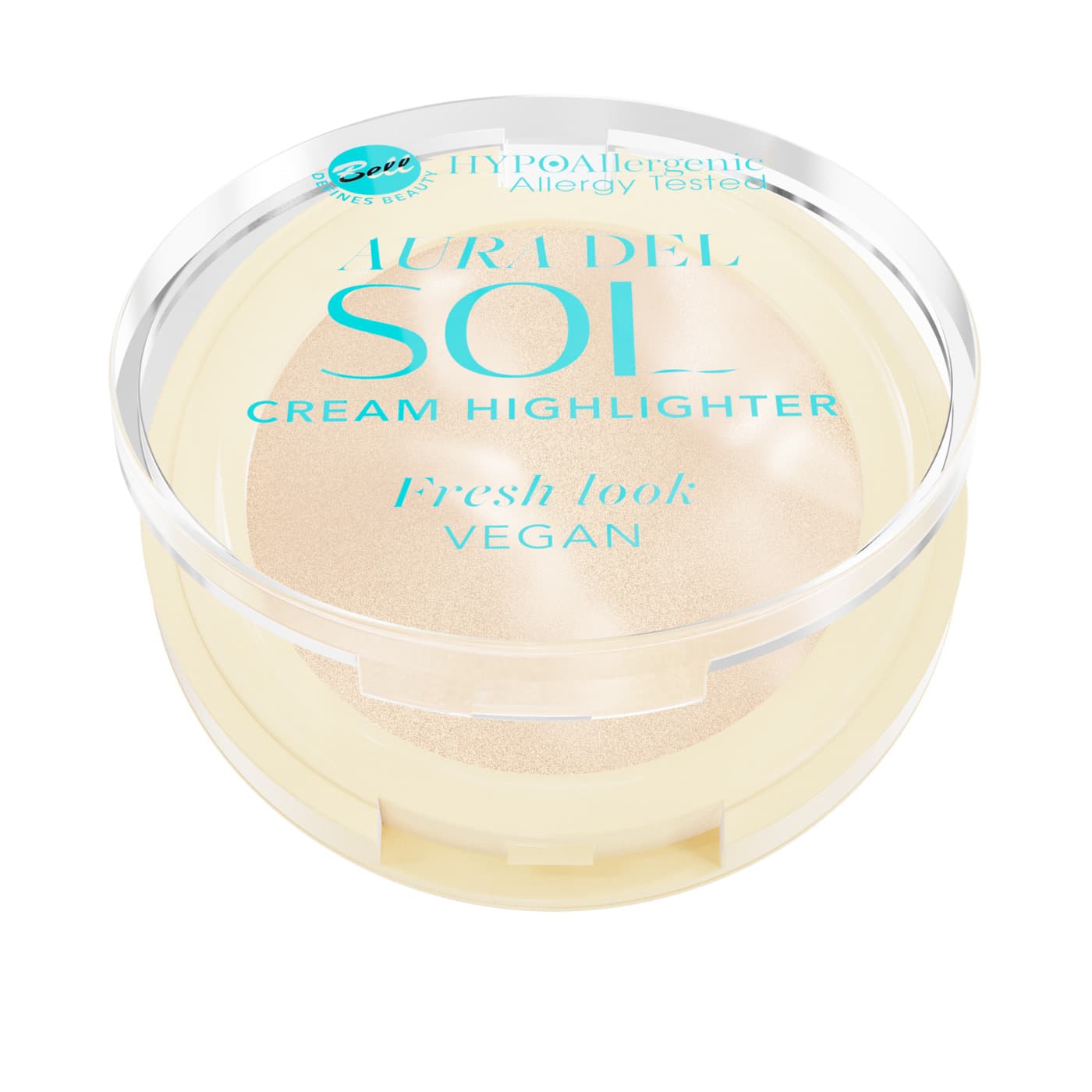 HYPOAllergenic Aura Del Sol, hypoalergiczny kremowy rozświetlacz do twarzy, 01