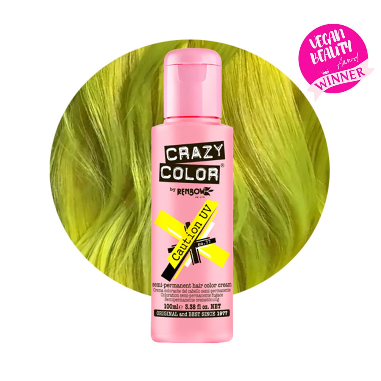 Color, toner odżywczy do włosów, Caution UV - neonowo żółty, nr 77