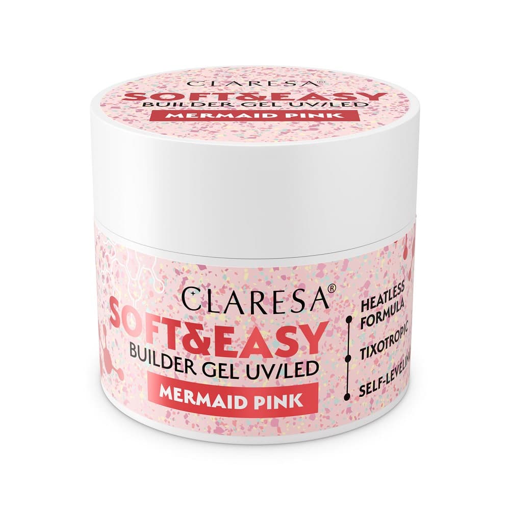 Soft&Easy Builder Gel UV/LED Żel budujący - Mermaid Pink