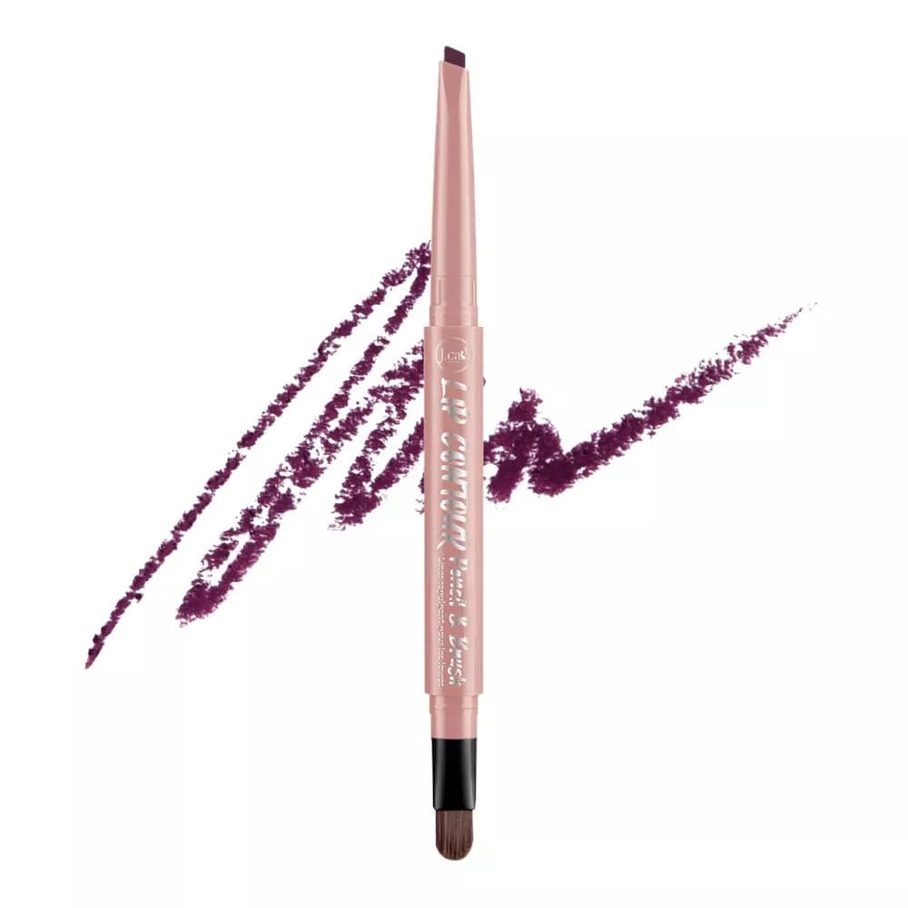 Lip Contour Pencil&Brush, automatyczna konturówka do ust z pędzelkiem, Berry Deep Plum