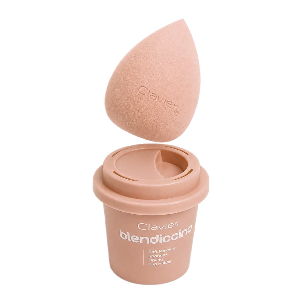Blendiccino zestaw gąbeczka do makijażu + kubek do przechowywania Berry Frappe
