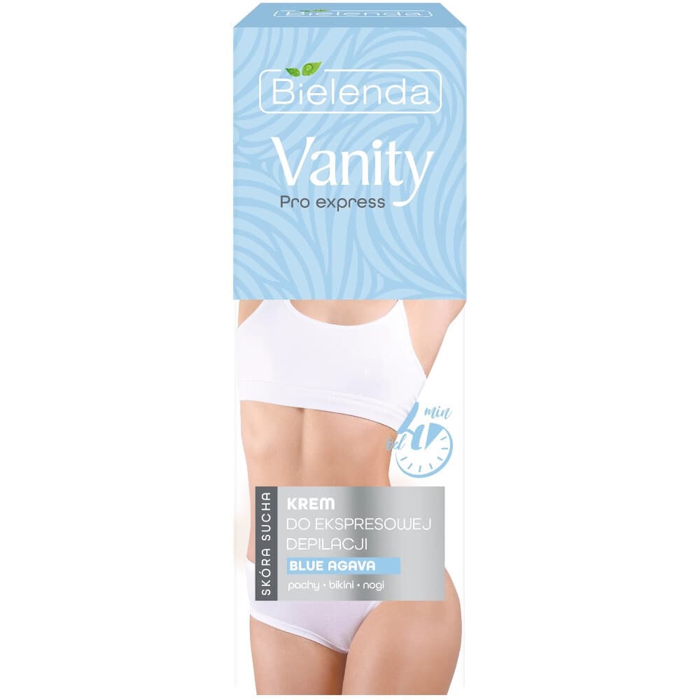 Vanity Pro Express, krem do ekspresowej depilacji, skóra sucha, blue agava