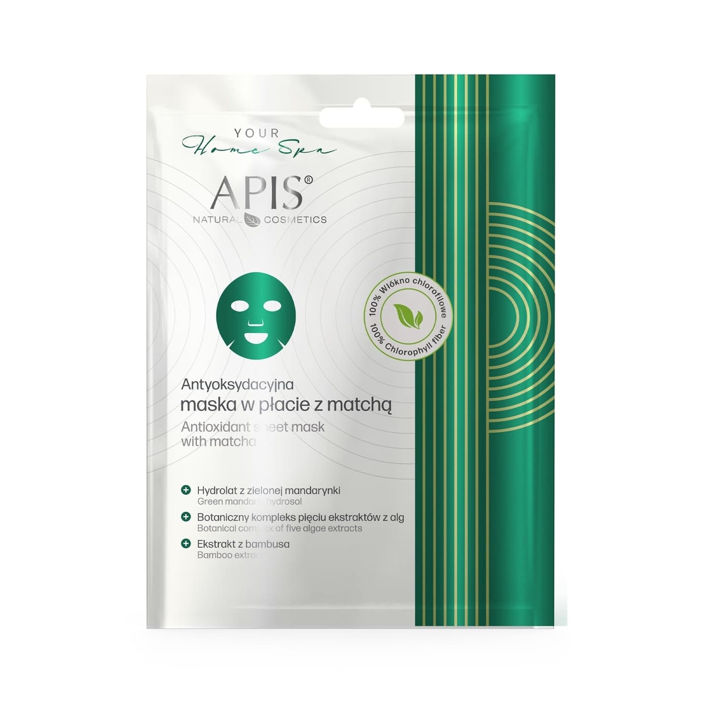 Apis Antyoksydacyjna maska w płacie z matchą