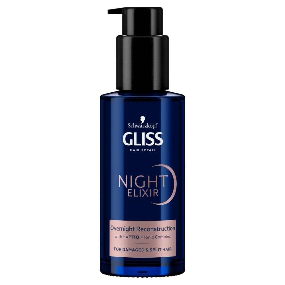 Gliss Night Elixir Reconstruction regenerująca kuracja na noc bez spłukiwania do włosów zniszczonych i rozdwojonych końcówek