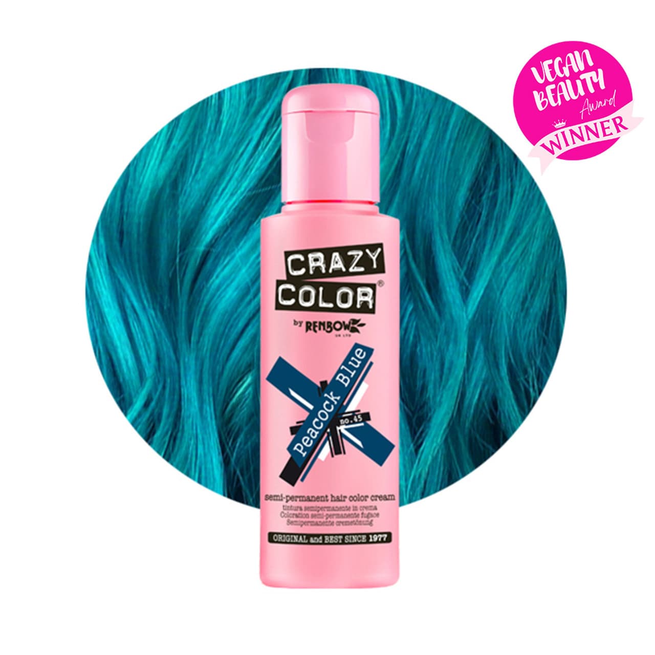 Color, toner odżywczy do włosów, Peacook Blue – szmaragd, nr 45
