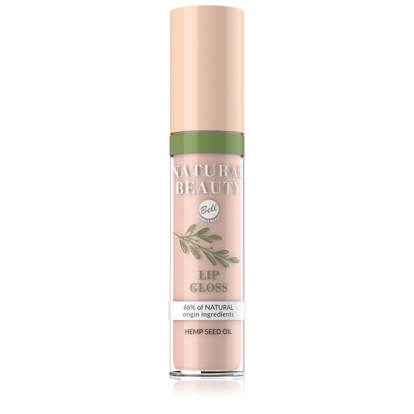 błyszczyk z olejem z nasion konopii NATURAL BEAUTY Lip Gloss 001