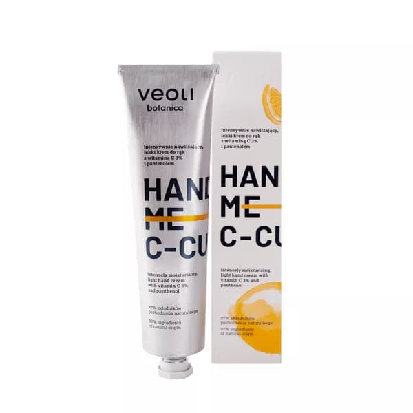 Hand Me C-Cure, intensywnie nawilżający, lekki krem do rąk z witaminą C 3% i pantenolem