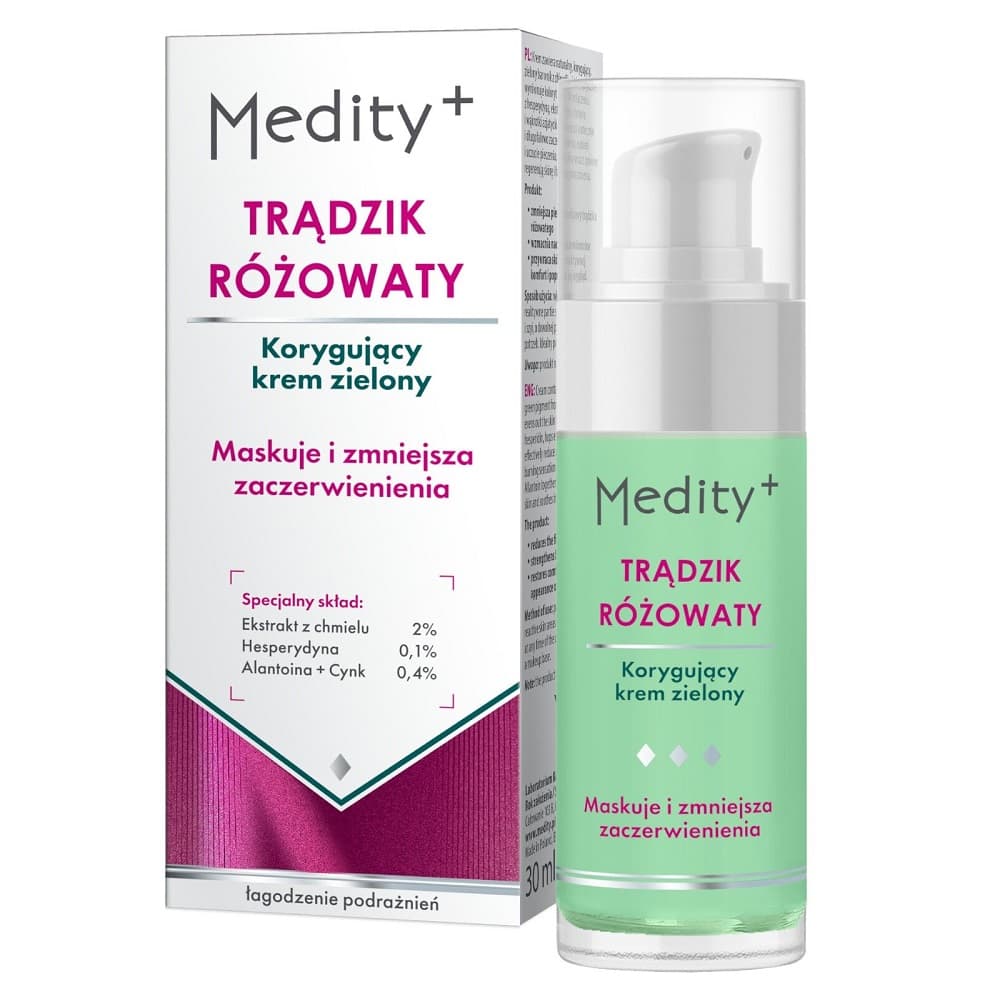 Trądzik Różowaty Korygujący Zielony Krem Do Twarzy Hesperydyna