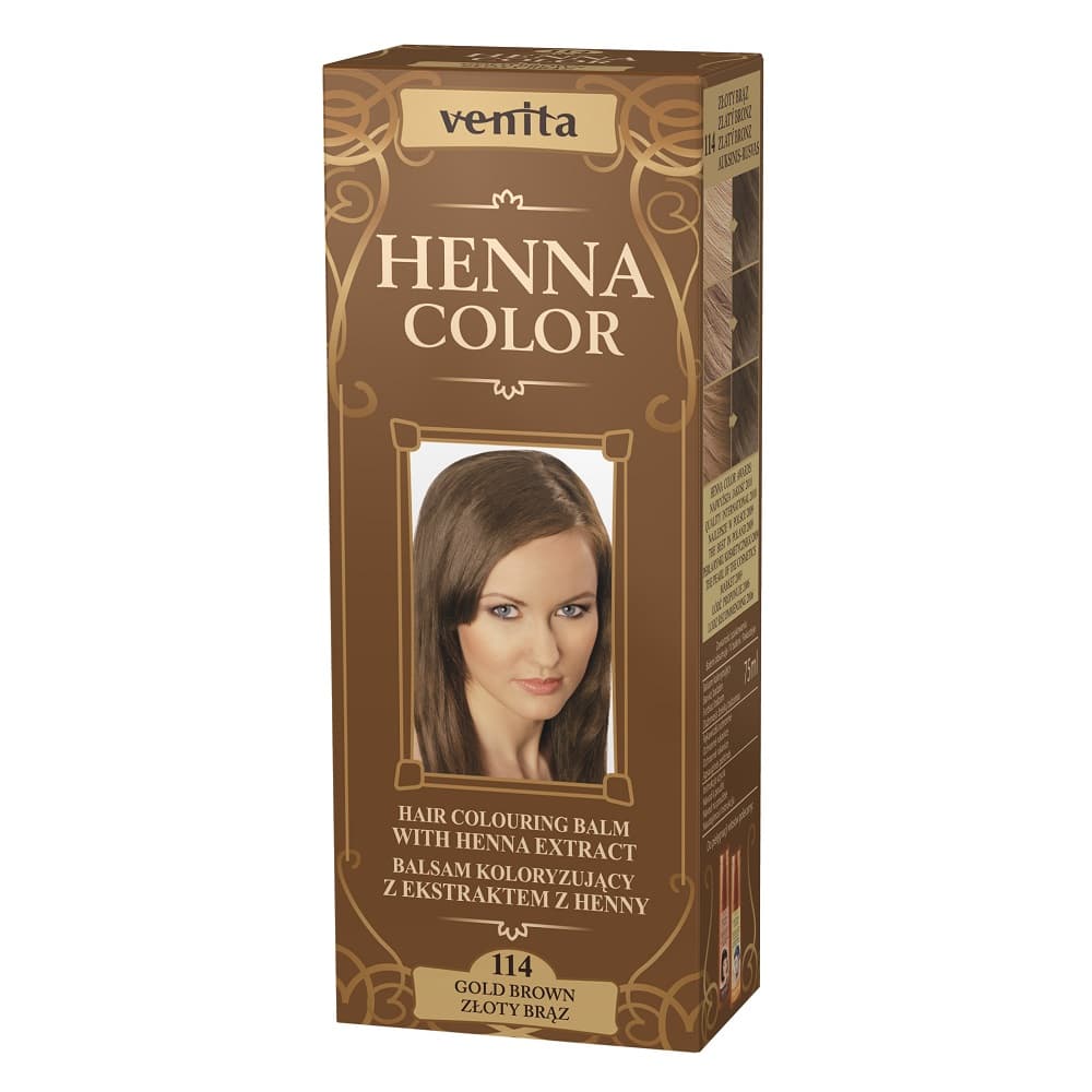 Henna Color Balsam koloryzujący z ekstraktem z henny 114 Złoty Brąz
