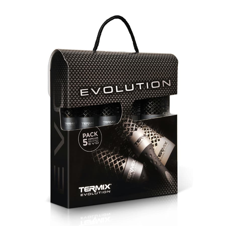 Evolution Plus, zestaw 5 szczotek do włosów grubych, różne rozmiary