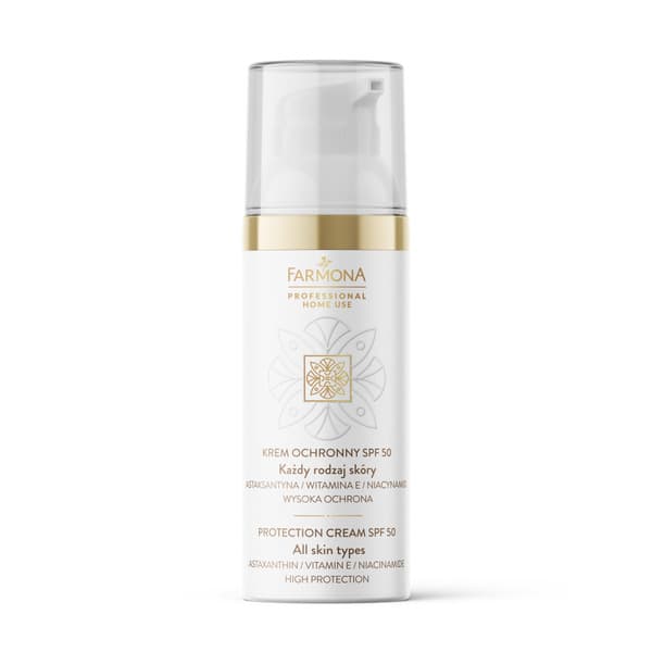Home Use Krem ochronny SPF50 z astaksantyną, witaminą E, niacynamidem - Każdy rodzaj skóry