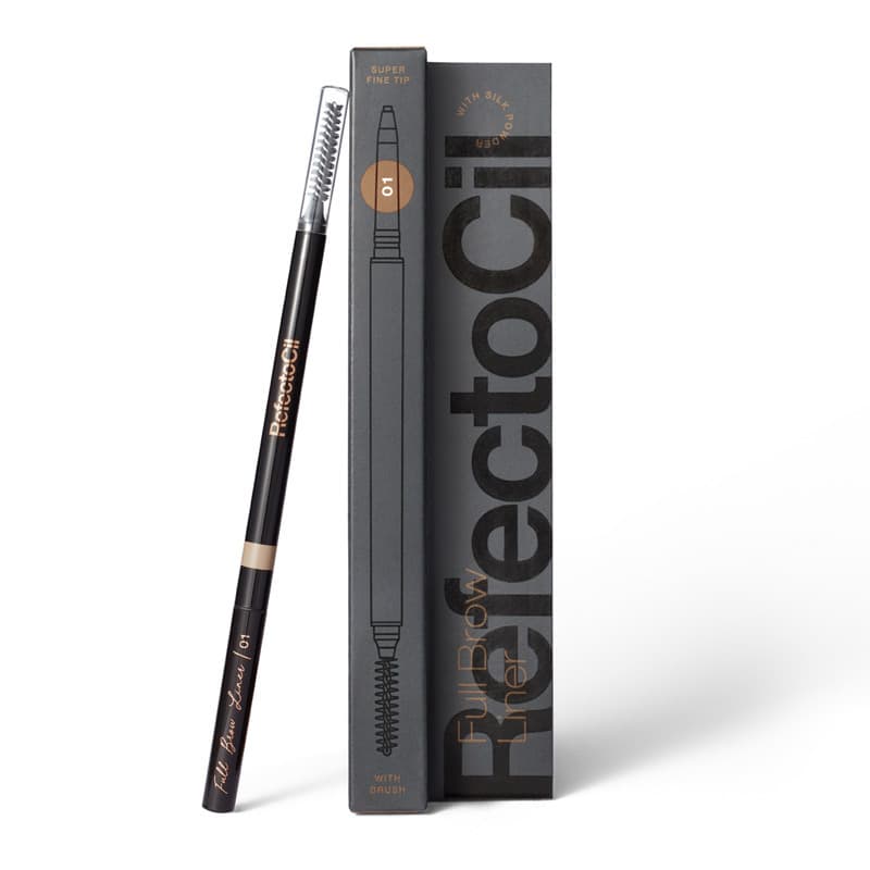 Full Brow Liner, wodoodporna kredka do brwi z szczoteczką, 01 jasny brąz