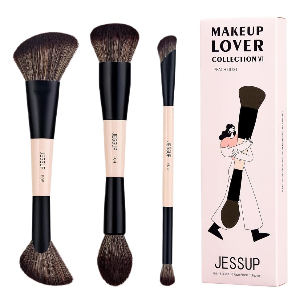 14-in-7 Duo-End Brush Versatility Collection zestaw dwustronnych pędzli do makijażu Peach Dust