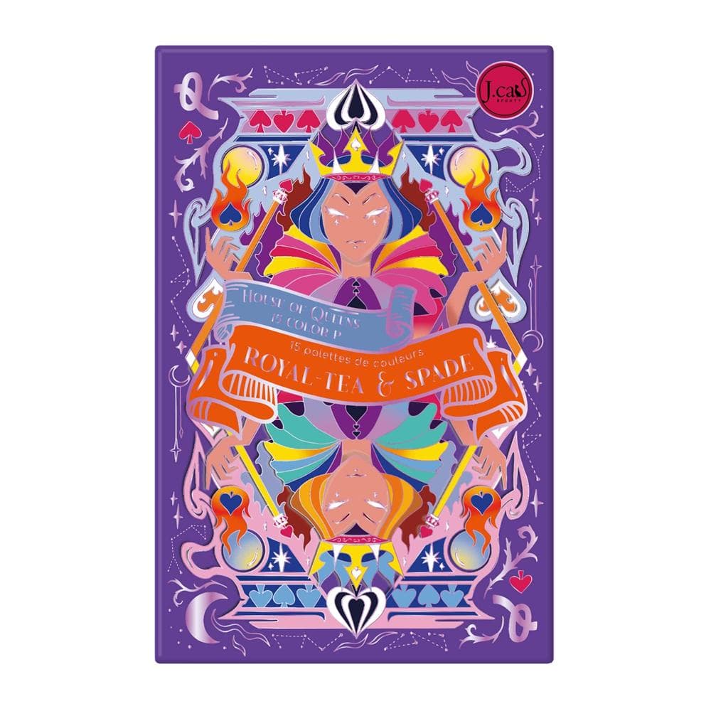 House of Queens 15 color paletter, paleta cieni do oczu, Royal Tea and spade