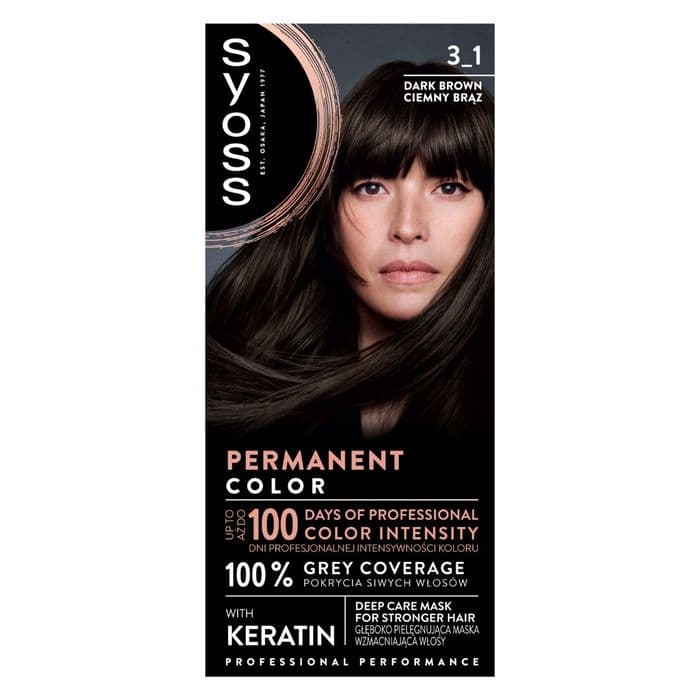 Permanent Coloration farba do włosów trwale koloryzująca 3_1 Ciemny Brąz