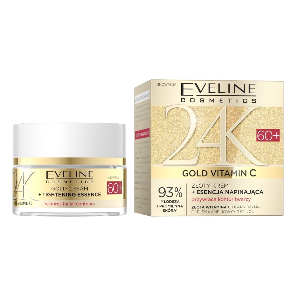 24K Gold Vitamin C złoty krem + esencja napinająca 60+