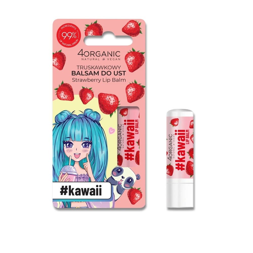 #Kawaii naturalny balsam do ust Strawberry
