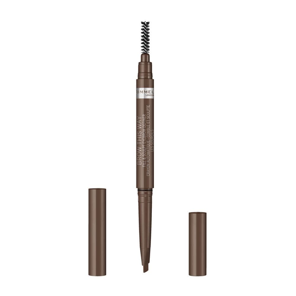 RIMMEL - BROW THIS WAY - Eye Brow Definer - Automatyczna kredka do brwi ze szczoteczką - 002 - MEDIUM BROWN