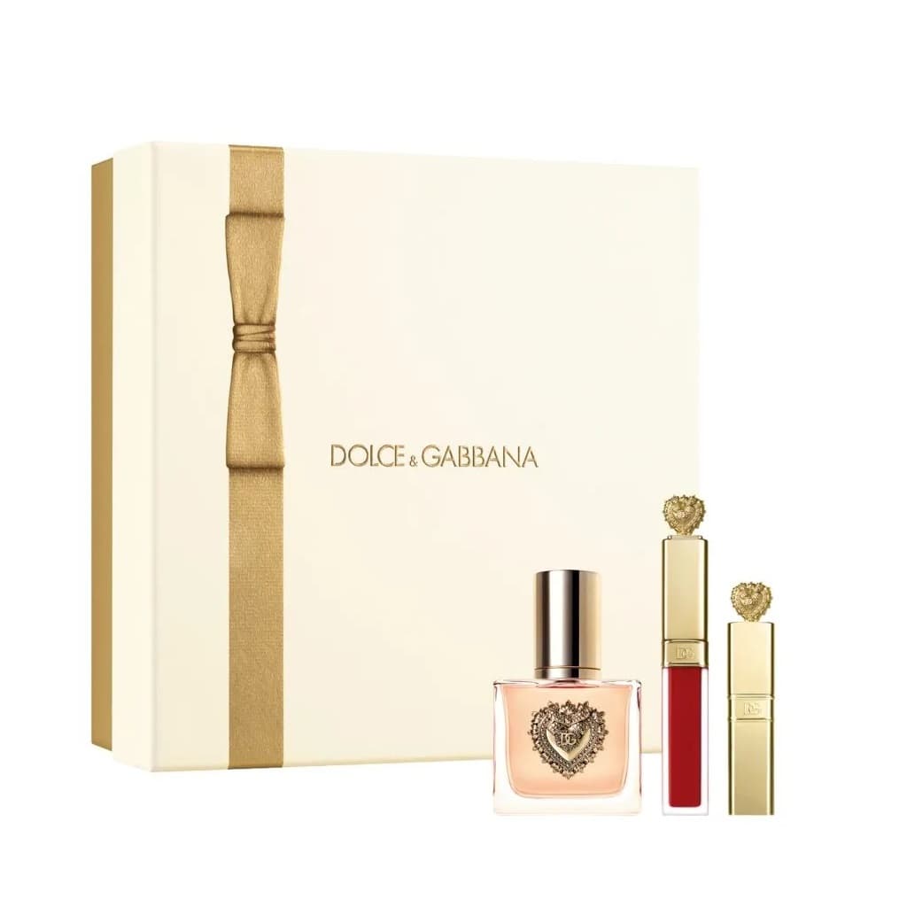 & Gabbana Devotion zestaw woda perfumowana spray + tusz do rzęs + pomadka do ust (W)