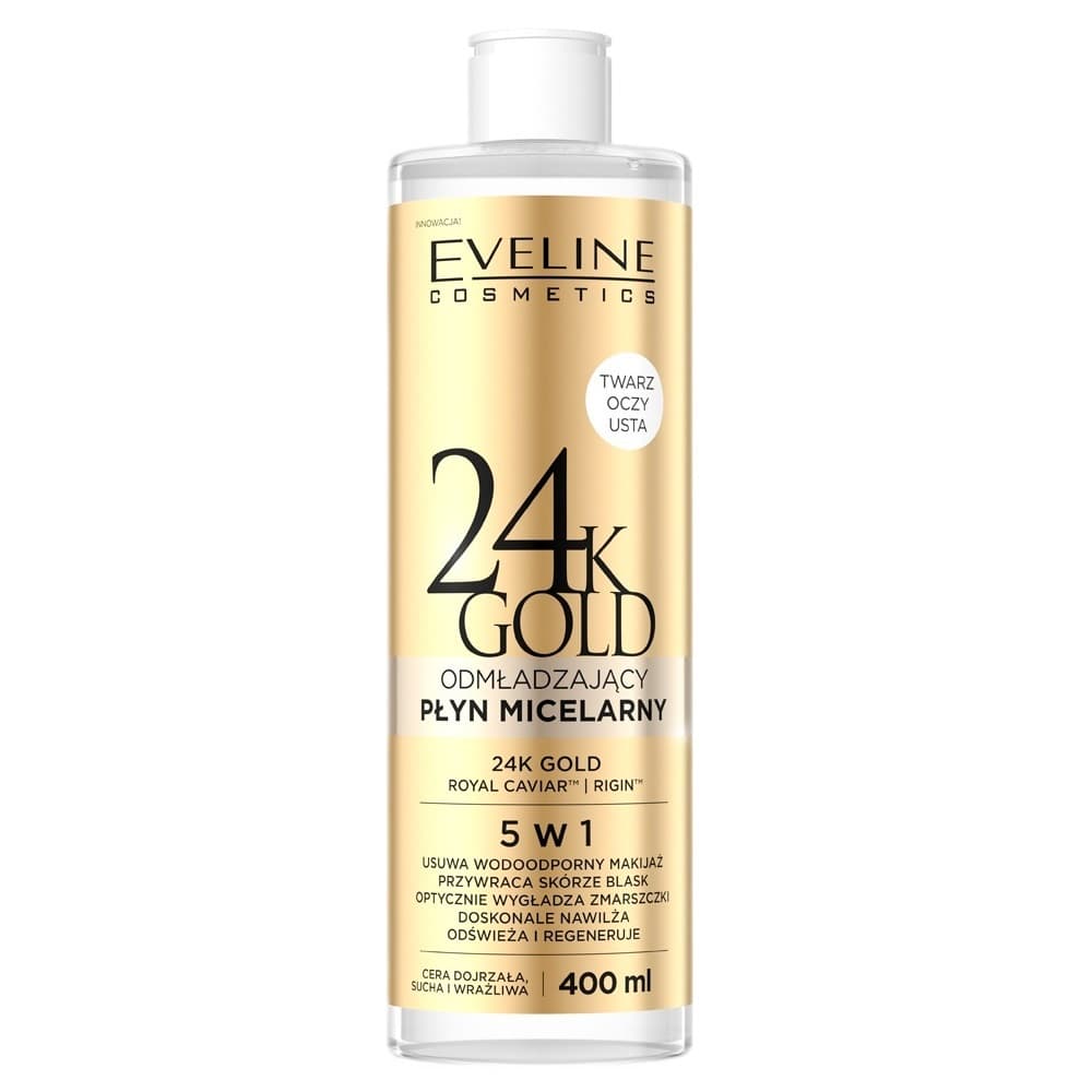 Eveline 24K Gold 5w1 Odmładzający Płyn Micelarny Dla Cery Dojrzałej