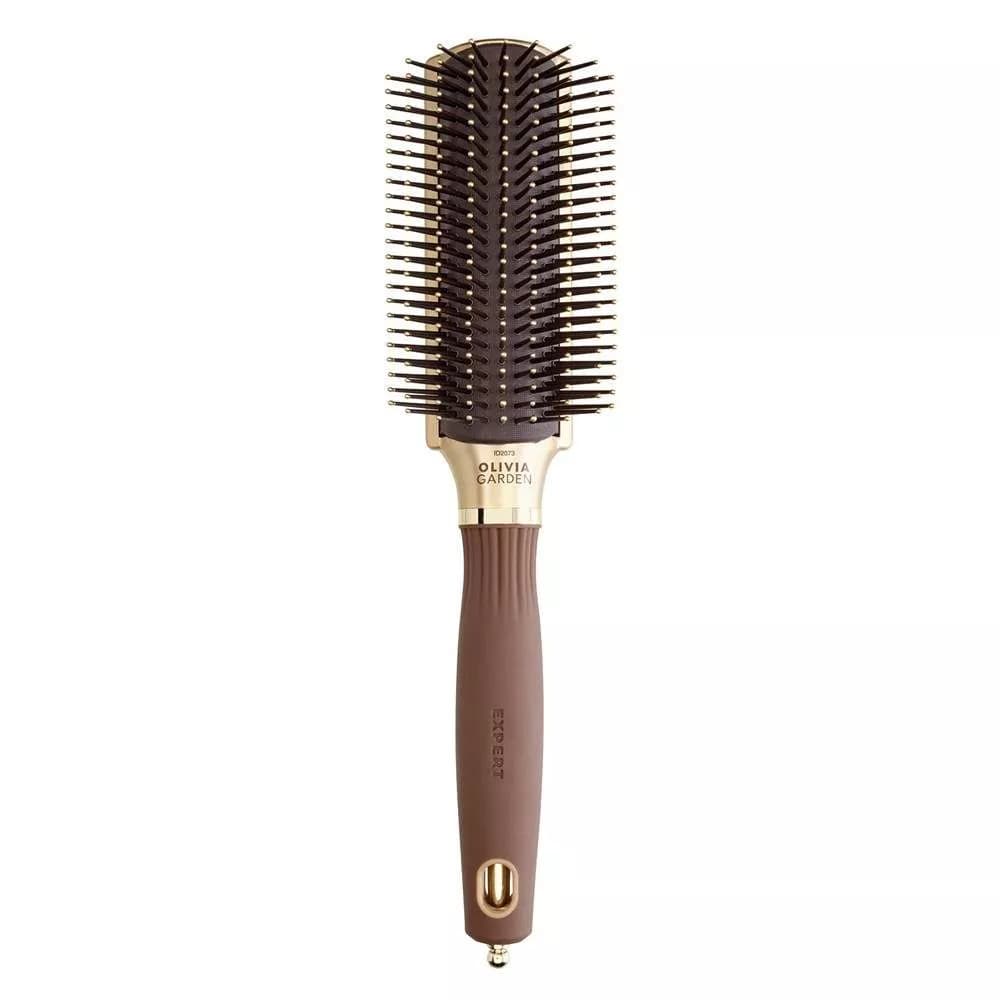 Expert Style Control, antystatyczna szczotka do włosów, Nylon Bristles Gold&Brown