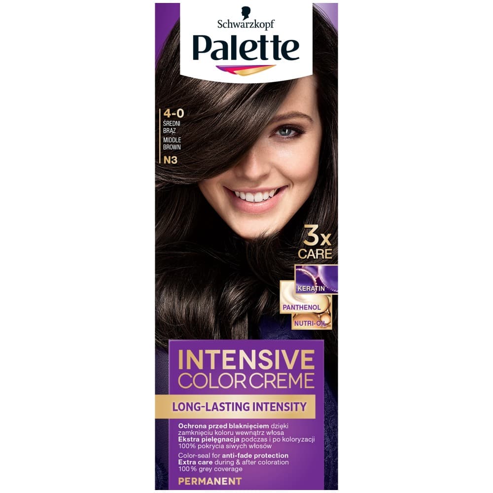 Intensive Color Creme, krem koloryzujący N3 - Średni Brąz