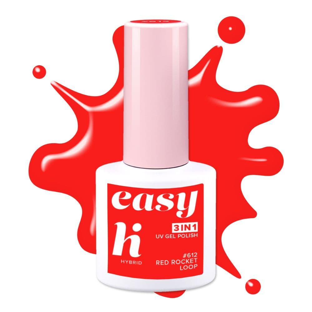 EASY 3in1, lakier hybrydowy, #612 Red Rocket Loop