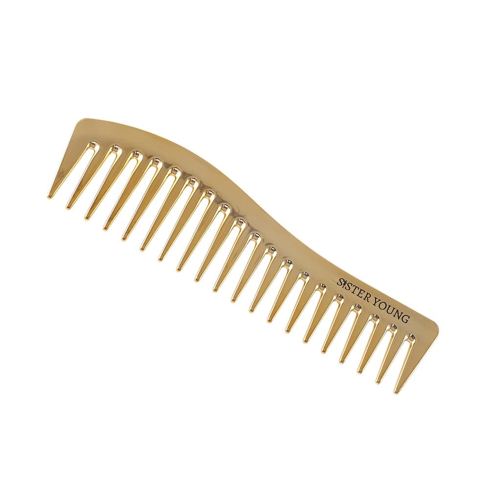 Zuri Hair Comb Grzebień do włosów z szerokimi zębami GLD5003 - Gold