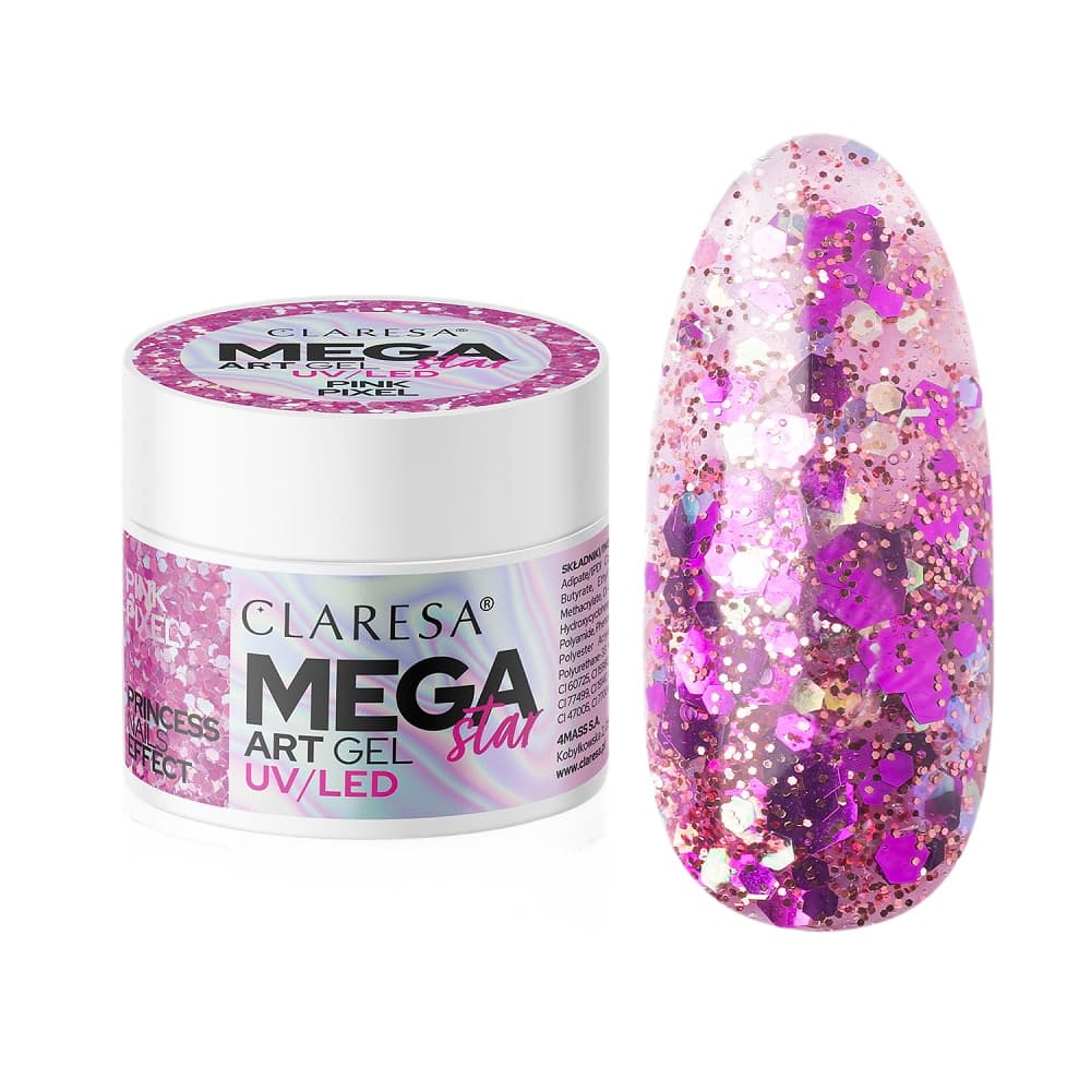 MegaStar Art Gel żel do zdobień Pink Pixel