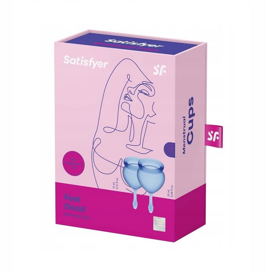 Feel Good Menstrual Cup zestaw kubeczków menstruacyjnych + Dark Blue